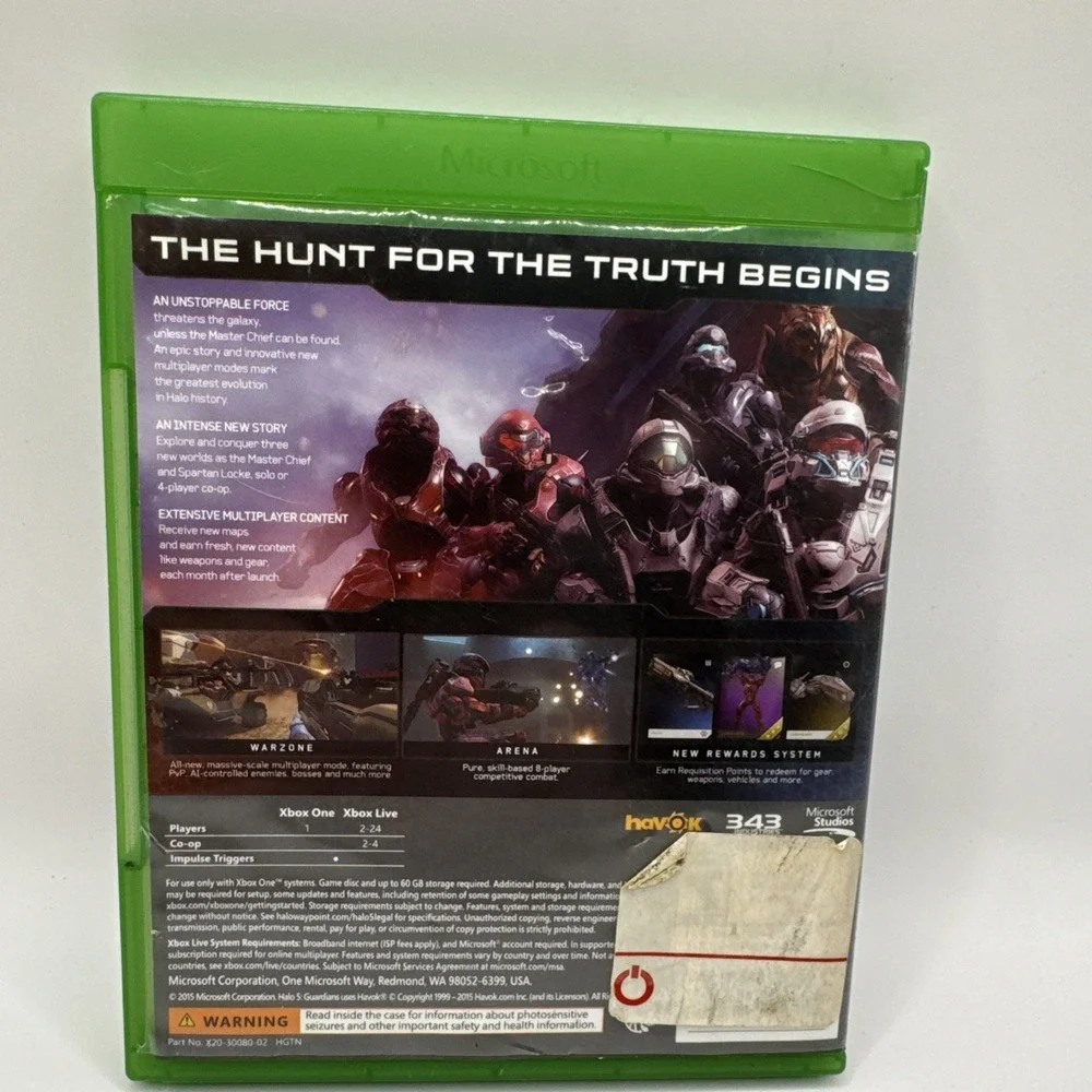 Halo 5: Guardians (Microsoft Xbox One, 2015) Complete - Works‎ Great